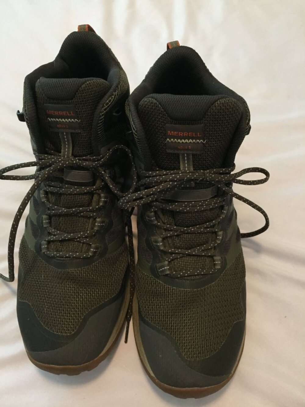 Merrell Nova 3 Mid WP Men's Olive Waterproof Hiking Shoes Boots J067625 Size 13